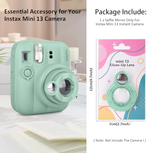 Espejo para selfies Fuji Mini 13, lente de close-up compatible con cámara instantánea Fuji Instax Mini 13, espejo para autorretratos, lente para selfies - 1 unidad - Verde miniatura 6