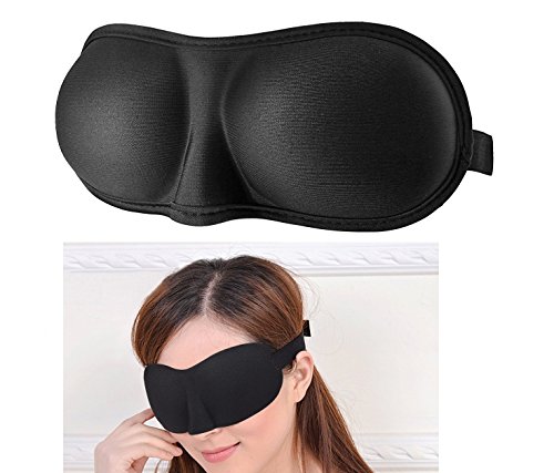 Image of HIVER Silk 3D Sleep Mask For Privacy-Never Broken- (Any Machine Washable) Eye Mask For Sleeping Locking Light 100%- Blindfold Airplane Mask- Night Blinder Eyeshade For Men Women (Black)