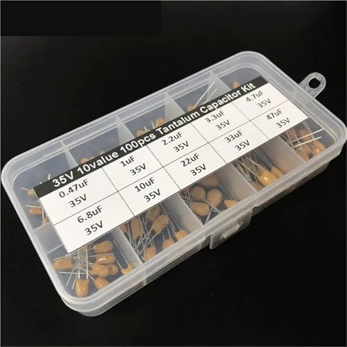 Kit de condensateurs au tantale 100pcs assortis de 35V pour vos circuits électroniques