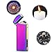 LcFun Electric Dual Arc Lighter, Windproof USB Rechargeable Plasma Lighter, Flameless Cool Lighters with LED Battery Indication for Candles, Camping, Christmas Stocking Stuffers Gifts for Women