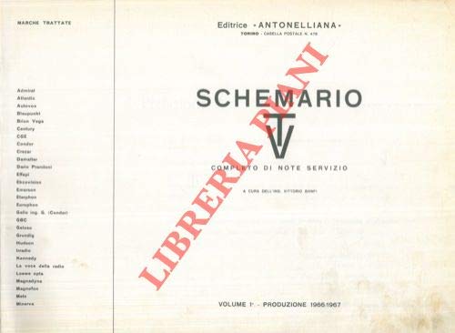 Schemario TV. Completo di note di servizio. Produzione biennio 1966-1967.