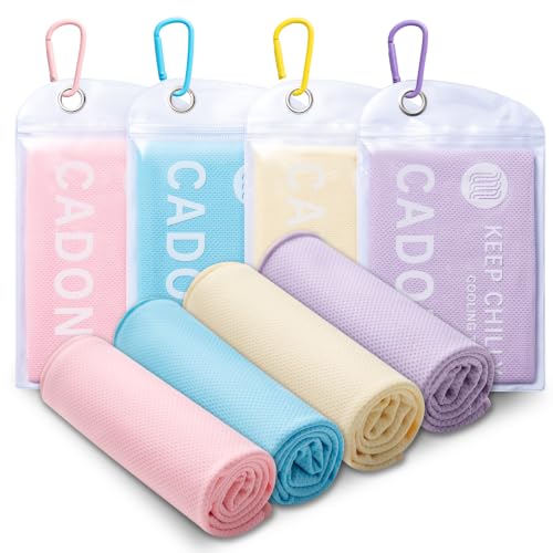 Image of 4 Pack Cooling Towel (40 inchx12 inch), Soft Breathable Chilly Towel, IceTowel, Microfiber Towels for Yoga, Sport, Running, Workout,Gym, Camping, Fitness, Workout & More Activities(Multicolor)