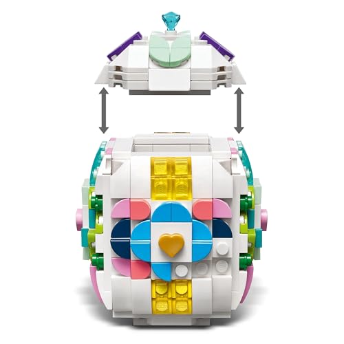 LEGO Decorative Easter Egg, Toy Ornament w/Colourful Decoration Pieces incl. Gold Hearts & a Gemstone - Image 4