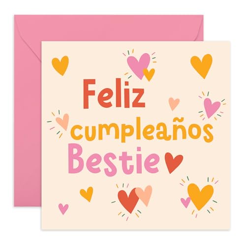Central 23 Mejor Amiga Tarjeta Cumpleaños Lindo Corazones Mujeres Chica Hermana Graciosa Novia Viene Con Pegatinas Lindo Regalo Por