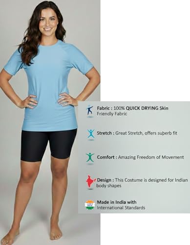 Image of ANJOR Swim Shorts & Half Sleeves Tshirt for Women