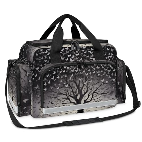 GzLeyigou First Aid Bags Empty, Beautiful Butterfly Emergency Bag First Aid Kit Multiple Compartment Kit Carrier On Call Trauma Bag For Paramedics Emergency Medical Supplies Kit