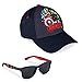 Marvel Sonnenhut Kinder, Baseball Cap und Sonnenbrille Kinder Set Avengers Kappe Kinder Jungen Einheitsgröße 3+ Jahren (Navy)