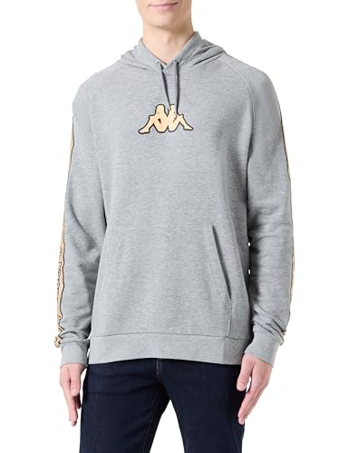 Kappa Berlanga Base Maglia di Tuta, Grigio Medio mélange, M Uomo