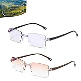 Oplviude Clarkod Sapphire High Hardness Anti-blue Progressive Far and Near Dual-use Reading Glasses - Presbyopic Glasses Anti-blue Light Far and Near (2pcs-bicolor,+2.50/ (55-60))