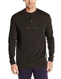 Haggar Men's Long Sleeve Striped 2-In-1 Henley Shirt
