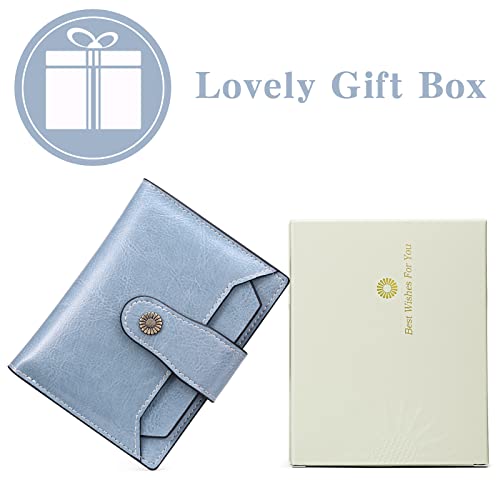 Image of FALAN MULE Small Wallet for Women Leather Bifold Compact RFID Blocking Small Womens Wallet
