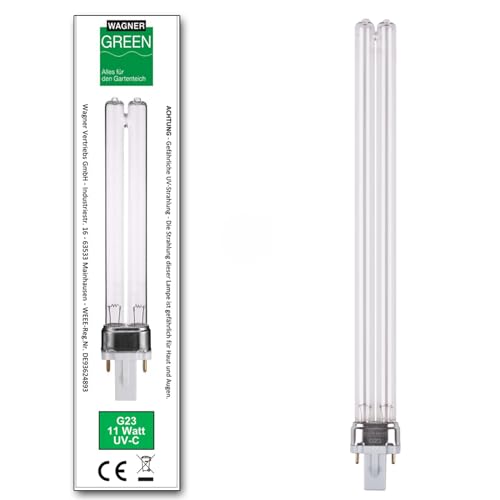 Wagner Green UVC Ersatzlampe Sockel G23 PL-S Wasserklärer Leuchtmittel Lampe Teich Filter (11 Watt)