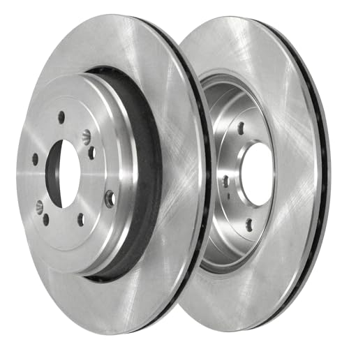 Image of Detroit Axle - Rear Brake Rotors for 10-16 Hyundai Genesis Coupe, Disc Brake Rotors 2010 2011 2012 2013 2014 2015 2016 Replacement: 12.99 inch inch Rotor