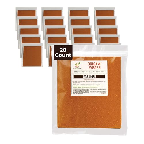 Barbecue Sushi Wraps (20 Count) – Vegan, Gluten-Free, Plant-Based Low-Carb Wraps – Non-GMO, Paleo Seaweed Alternative with Smoky BBQ Flavor