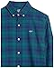 vineyard vines boys Long Sleeve Plaid Flannel Whale Button Down Shirt, Deep Bay/Juniper, Medium US