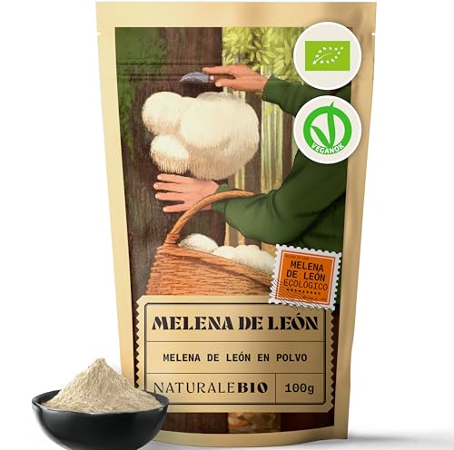 NaturaleBio Melena de León en Polvo 100g | 100% Ecológica...