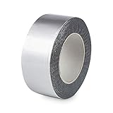 Color: aluminio. Klimapartner KSBA - Cinta de butilo 50 mm x 10 m x 0.08 mm - Cinta de sellado impermeable y estanca a la intemperie  Conductos herméticos