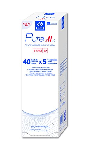 LCH Compresses Pure SN Non Tissé Stériles, Blanc, 1 Unité