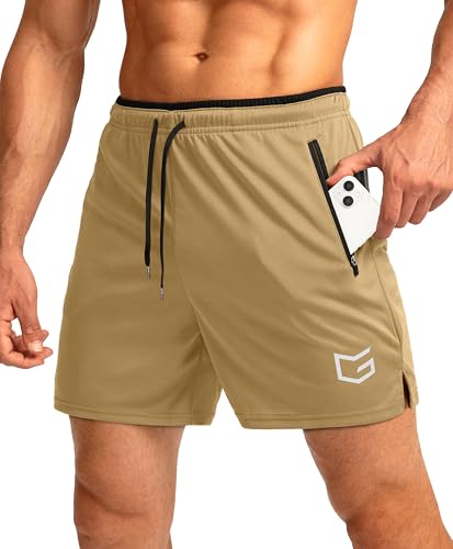 Image of G Gradual Men's Gym Workout Shorts Zipper Pockets 5 inch / 7 inch Quick Dry Breathable Runing Athletic Short for Men