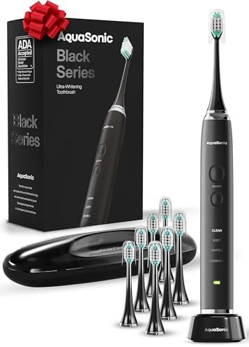 Aquasonic Black Series Ultra Whitening Toothbrush – ADA Accepted ...