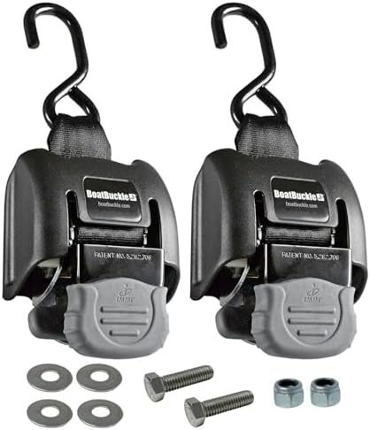BoatBuckle G2 Transom Boat Tie Down Straps to Trailer 2x43-Inch, ...