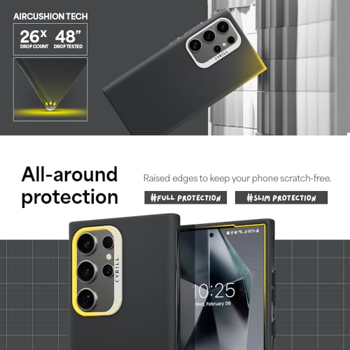 Image of Spigen Cyrill UltraColor | Samsung Galaxy S24 Ultra Case | Black Dark Grey Galaxy S24 Ultra Back Cover | TPU+Poly Carbonate - Dusk