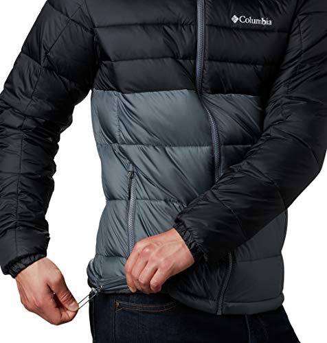 Columbia Jaqueta masculina com capuz isolado Buck Butte, grafite/preto, GG