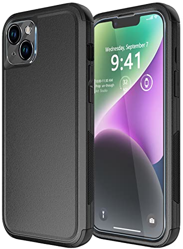 Diverbox Designed For Iphone 14 Plus Case With Screen Protector Camera Lens Cover Heavy Duty Shockproof Shock-Resistant Cases For Apple Iphone 14 Plus Phone 6.7 Inch (Black) #TOP16