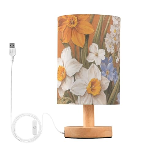 Lámpara de mesa multicolor con puerto USB y base LED miniatura 1