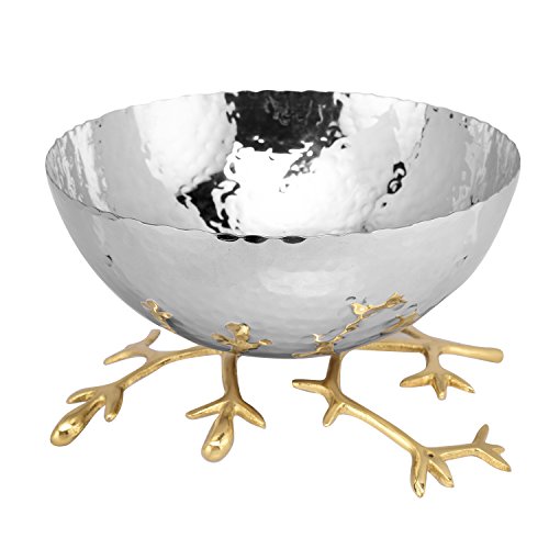 Sage Koncpt Bush Shaped Designer Bowl, Stainless Steel, for Serving Nuts, Fruits (Set of 1 pc)