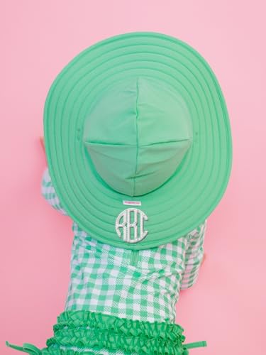 Image of RuffleButts Baby /Toddler Girls UPF 50+ Sun Protective Wide Brim Swimwear Sun Hat