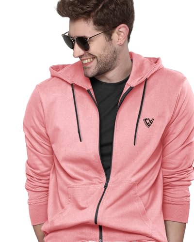 Image of EYEBOGLER Mens Hooded Neck Full Sleeves Regular Fit Solid Jacket