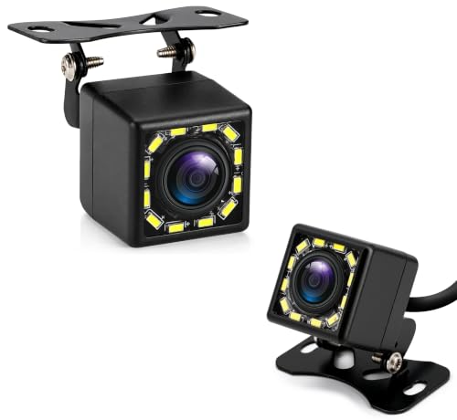 Image of Pyle Backup Camera for Cars, Trucks, SUVs & RVs | Adjustable 105 Degree Wide Angle Rearview Reversing Camera with Parking Guidelines | 12-LED Auto Night Vision & IP68 Waterproof | 20ft Cable Included