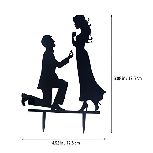 VANZACK Topo De Bolo De Casamento Noiva E Noivo Topo De Bolo Decoração De Festa Acrílico Favores