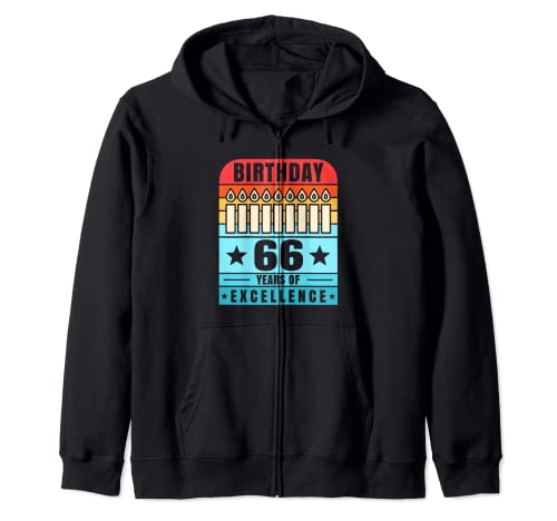 Decoraciones retro de 66 cumpleaños, regalos de 66 cumpleaños para mujeres Sudadera con Capucha