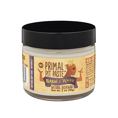Primal Pit Paste Natural Deodorant, Aluminum Free, Paraben Free, No Added Fragrances, Royal & Rogue Jar