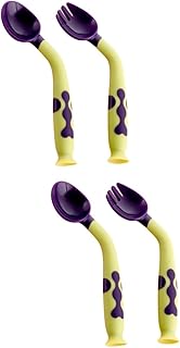 Toyvian 2 Conjuntos De Colher De Bebê Terno Infantil Terno Da Criança Colheres Da Criança Ternos De Bebê Colher Garfo Colher De Segurança Infantil Colher De Garfo De Alimentação Do Bebê