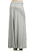 Women's Stylish Spandex Comfy Fold-Over Flare Long Maxi Skirt Made in USA