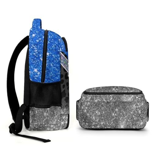 Cheer Backpacks Cheerleading Bags 16.5 in for Cheerleader Team Coach Gifts (Bling Blue)3