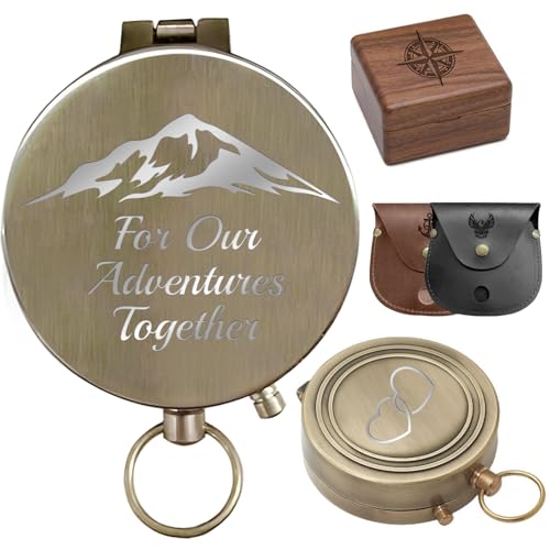 Brújula de Bolsillo de Latón Personalizada para Hombre