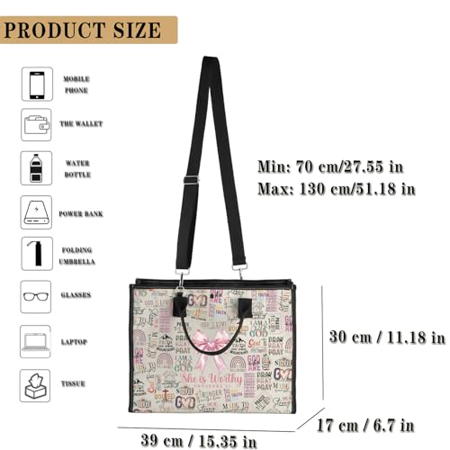 Bolsa con versículo She Is Worthy Proverbios para inspirar tu corazón 4