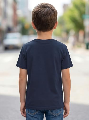 Image of HELLCAT Boys Round Neck Printed Blended Cotton Tshirt -Combo Pack of 2 - Orange /Blue