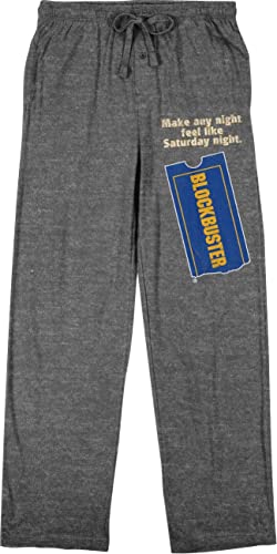 Blockbuster Make Every Night Feel Like Saturday Night Men's Charcoal Gray Sleep Pants