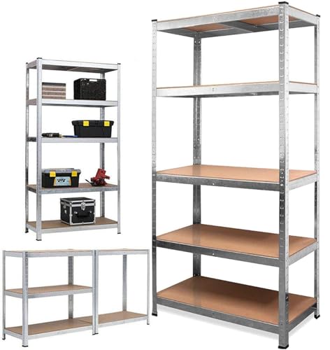 Estantería de almacenamiento de 180 x 90 x 40 cm, para cargas pesadas, soporta hasta 875 kg, con superficie pulverizada