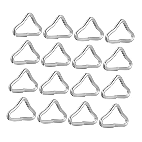 CIYODO 25 Piezas Hebillas Triángulo Metálicas Profesionales para Trampolín Anillas Reemplazables Resistentes para Tensar Accesorio Portátil para Mantenimiento de Camas Elásticas