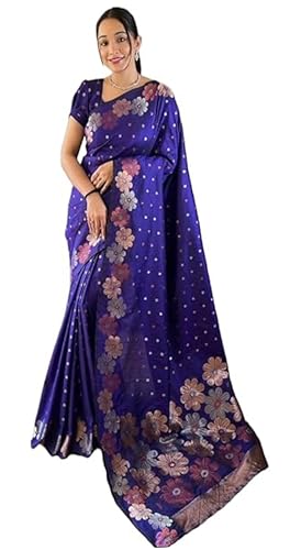 Sari femme style Kanjiwaram violet pour briller dans les fêtes indiennes