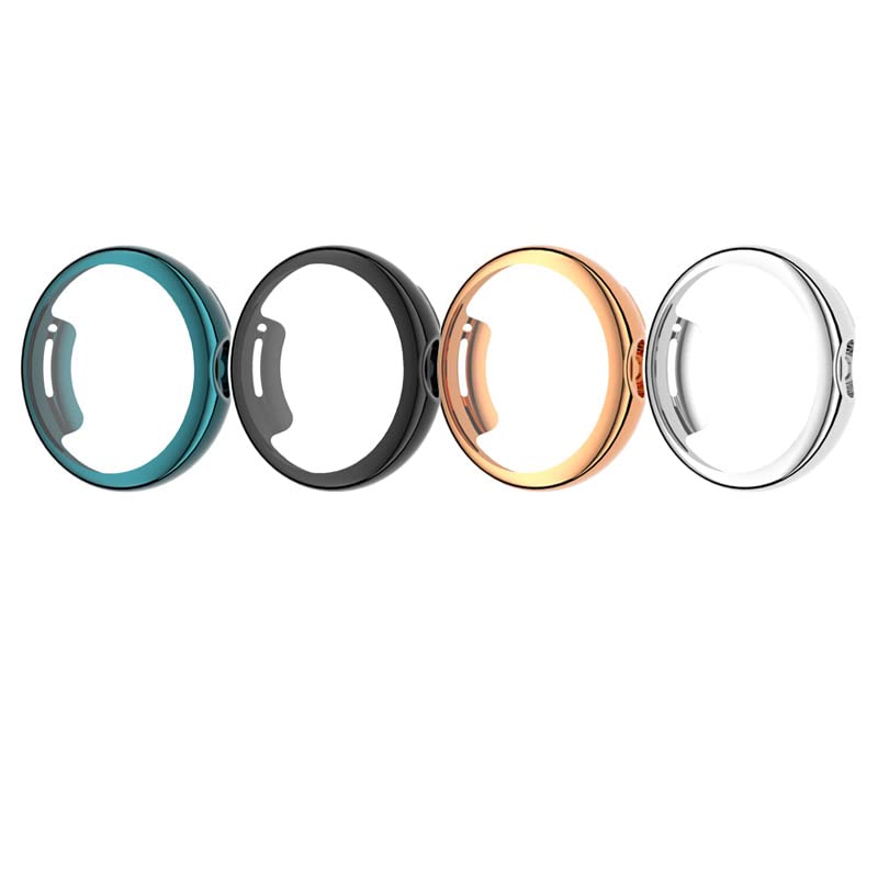 Chofit 4-Pack Case Compatible with Google Pixel Screen Protector, Soft TPU Plated Case All-Around Full Cover Protective Screen Compatible for Google Pixel Smart Watch