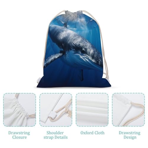 Drawstring Bag Backpack Ocean Animal Fish Posters Sackpack Foldable String Bags Sports Gym Bag for Shopping Yoga4