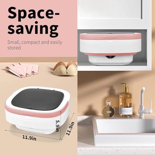 Portable Washing Machine, Mini 16L Foldable Washer and Dryer with 3 Modes Deep Cleaning, Upgraded Small Collapsible Laundry for Hotel, Apartment,... - Image 6