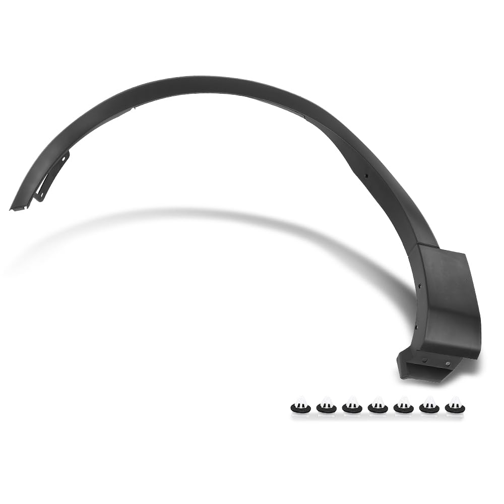 Front Fender Flare Wheel Trim Opening Molding Left Side Compatible with Ford Explorer Police Interceptor Utility 2016-2019 FB5Z16039AB, FO1290130 Black